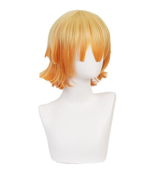 Anime Demon Slayer: Kimetsu no Yaiba Zenitsu Agatsuma Female Cosplay Wig Blonde Long Ponytail Cosplay Wigs