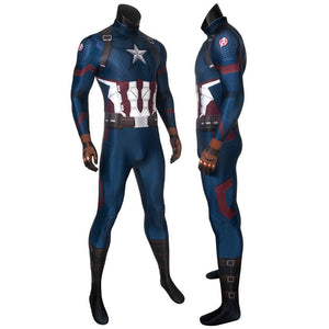 Avengers: Endgame Steven Rogers Captain America Jumpsuit Cosplay Costumes