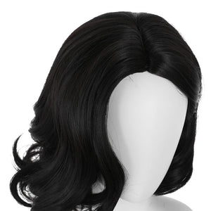 Movie Resident Evil Village Alcina Dimitrescu Lady Black Curls Cosplay Wigs