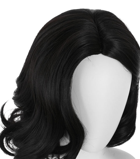 Movie Resident Evil Village Alcina Dimitrescu Lady Black Curls Cosplay Wigs