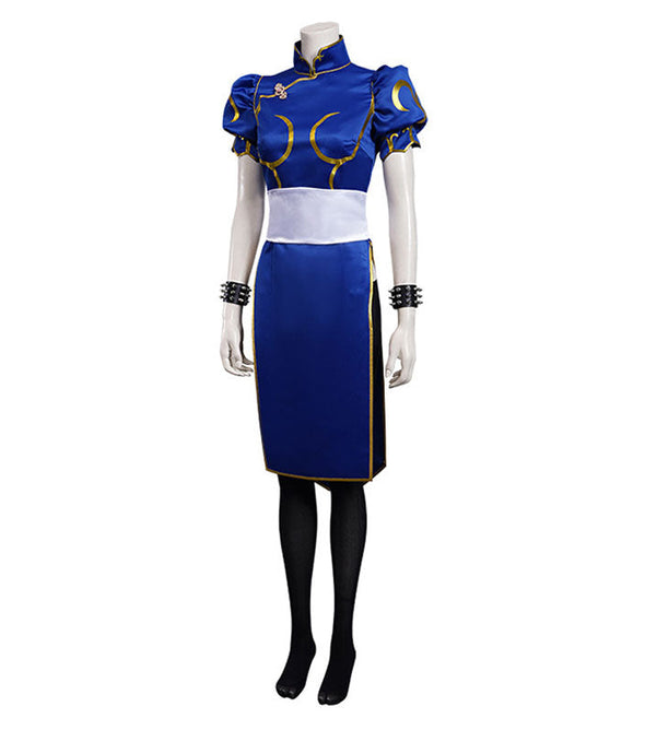 Game Street Fighter 6 Chun-Li Blue Cosplay Costumes