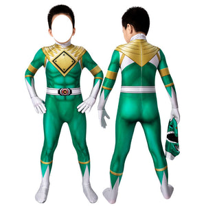 Mighty Morphin Power Rangers Yamato Tribe Knight Burai Dragon Ranger Green Ranger Children Cosplay Costumes