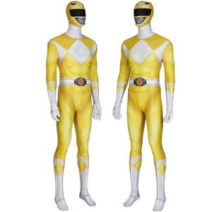 Mighty Morphin Power Rangers Dime Tribe Knight Boi Tiger Ranger Yellow Ranger Cosplay Costumes