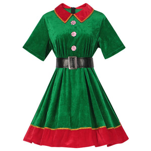 2023 Christmas Green Dress Cosplay Costumes