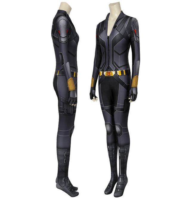 Black Widow Natasha Romanoff Black Jumpsuit Cosplay Costumes