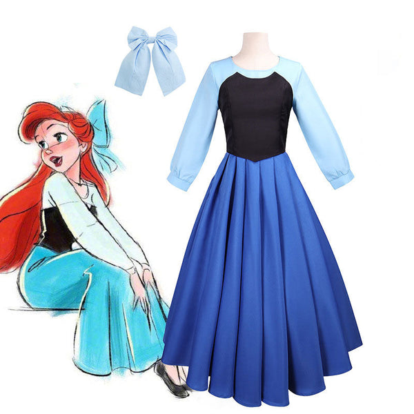 Get Enchanted: Little Mermaid Ariel Blue Dress Cosplay Costume ...