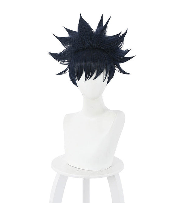 Anime Jujutsu Kaisen Megumi Fushiguro Short Dark Blue Cosplay Wigs