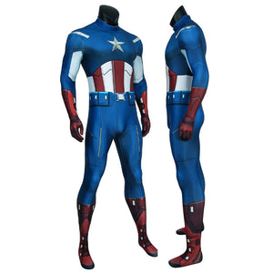 The Avengers 1 Captain America Steve Rogers Jumpsuit Cosplay Costumes