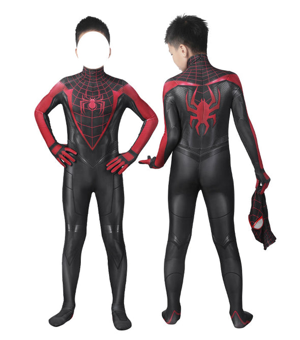 Spiderman Ps5 2 Miles Morales Kids Jumpsuit Cosplay Costumes