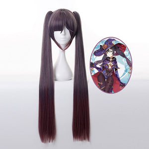 Genshin Impact Mona Megistus Double Ponytail Cosplay Wigs