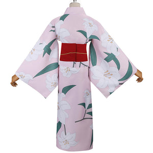 Anime Demon Slayer Kimetsu no Yaiba Nezuko Kamado Pink Kimono Cosplay Costumes