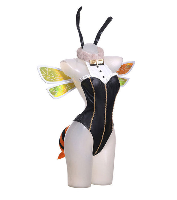 Game Final Fantasy VII Remake Aerith Gainsborough Bee Bunny Girl Cosplay Costume
