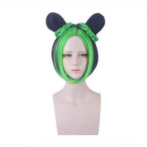 Anime JoJo's Bizarre Adventure Stone Ocean Jolyne Cujoh Mixed Dark Green Cosplay Wigs