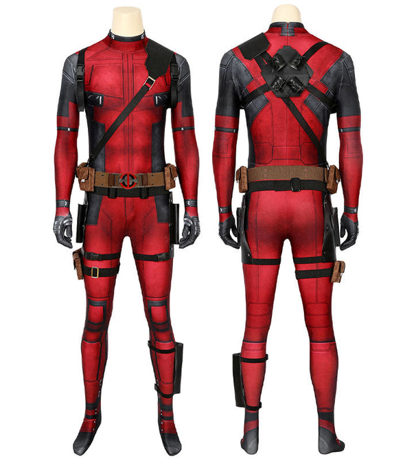 Deadpool 3 Wade Wilson Jumpsuit Cosplay Costumes With Props