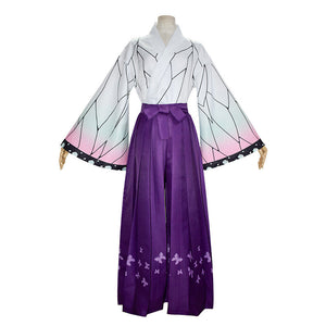 Demon Slayer Kimetsu no Yaiba Kochou Shinobu Kimono Halloween Cosplay Costumes