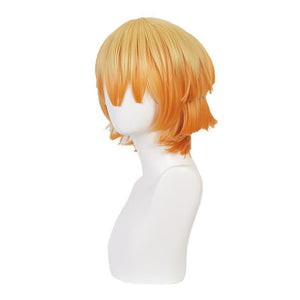 Anime Demon Slayer: Kimetsu no Yaiba Zenitsu Agatsuma Female Cosplay Wig Blonde Long Ponytail Cosplay Wigs