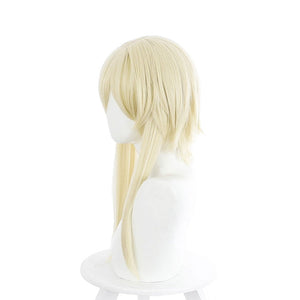 Game Genshin Impact Traveler Lumine Blonde Ponytail Cosplay Wigs