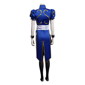 Game Street Fighter 6 Chun-Li Blue Cosplay Costumes