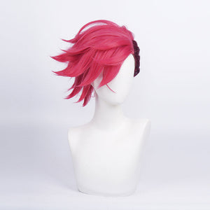 LOL Arcane Vi Rose Red Cosplay Wigs