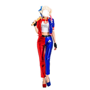 Movie Suicide Squad Harley Quinn Jacket Fullset Cosplay Costumes