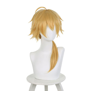  Genshin Impact Thoma Blonde Halloween Cosplay Wigs