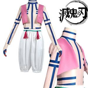 Anime Demon Slayer Kimetsu no Yaiba Akaza Komaji Mugen Ressha-hen Cosplay Costumes