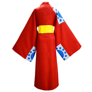 Anime One Piece Wano Country Monkey D. Luffy Kimono Cosplay Costumes