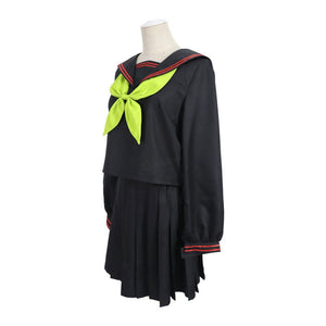 Anime Demon Slayer Kimetsu no Yaiba Nezuko Kamado Makomo School Uniform Cosplay Costumes