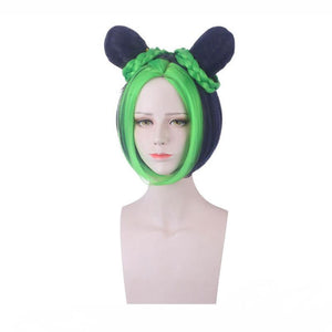 Anime JoJo's Bizarre Adventure Stone Ocean Jolyne Cujoh Mixed Dark Green Cosplay Wigs