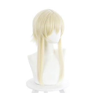 Game Genshin Impact Traveler Lumine Blonde Ponytail Cosplay Wigs