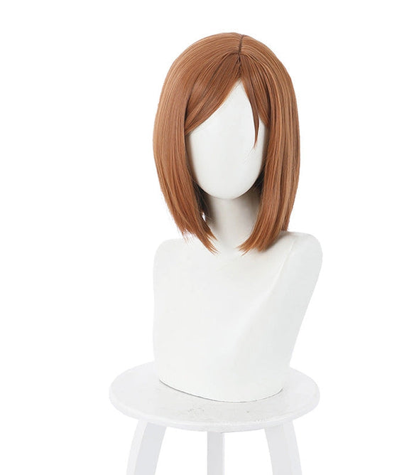 Anime Jujutsu Kaisen Nobara Kugisaki Short Brown Cosplay Wigs