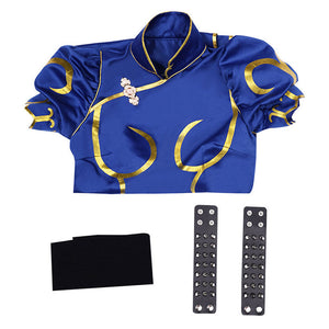 Game Street Fighter 6 Chun-Li Blue Cosplay Costumes