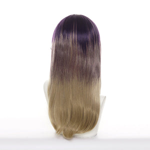 LOL Coven Ahri Purple Blonde Long Cosplay Wigs