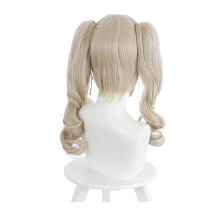 Game Genshin Impact Barbara Curly Blonde Ponytail Cosplay Wigs 