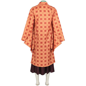 Demon Slayer Kimetsu no Yaiba Tanjiro Kamado Orange  Cosplay Costume