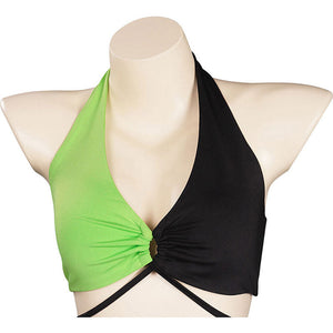 Disney Kim Possible Shego Swimsuit Cosplay Costumes