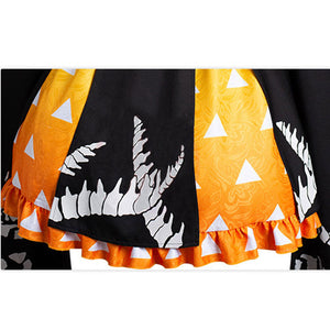 Anime Demon Slayer Kimetsu no Yaiba Zenitsu Agatsuma Cosplay Costumes