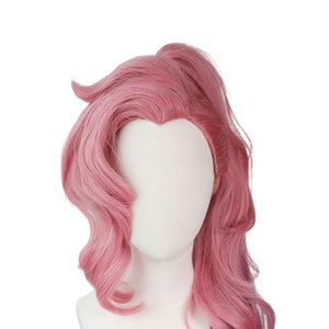 LOL Seraphine Ponytail Pink Gradient Purple Wavy Cosplay Wigs