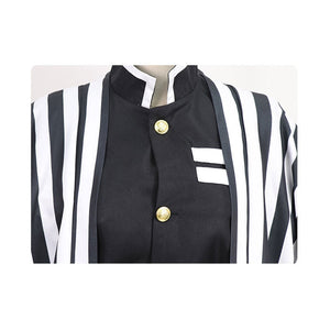 Anime Demon Slayer Kimetsu no Yaiba Iguro Obanai Kimono Black White Halloween Cosplay Costumes