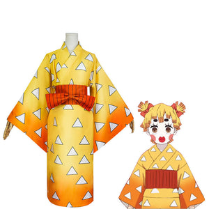 Anime Demon Slayer Kimetsu no Yaiba Tanjiro Kamado Zenitsu Agatsuma Inosuke Hashibira Kimono Cosplay Costumes