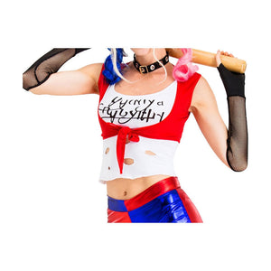 Movie Suicide Squad Harley Quinn T shirt Cosplay Costumes