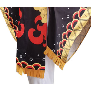 Anime Demon Slayer Kimetsu no Yaiba Tanjuro Kamado Dance of the Fire God Hinokami Kagura Cosplay Costume - Cosplay Clans