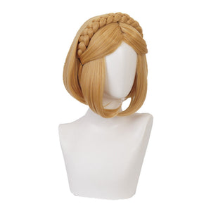 Game The Legend of Zelda Breath of the Wild Princess Zelda Short Blonde Cosplay Wigs