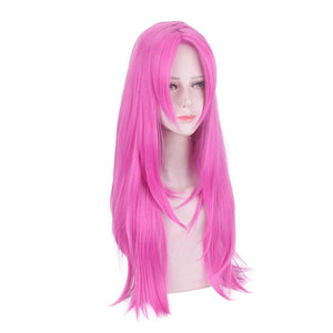 Anime JoJo's Bizarre Adventure Golden Wind Diavolo Long Pink Cosplay Wigs