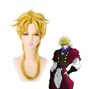 Anime JoJo's Bizarre Adventure Dio Brando Long Blond Cosplay Wigs