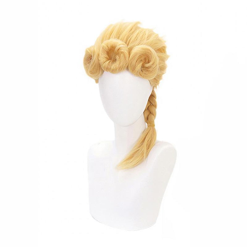 Anime JoJo's Bizarre Adventure Golden Wind Giorno Giovanna Long Blond Cosplay Wigs