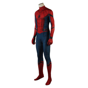 Movie Spider-Man: Homecoming Peter Parker Spiderman Jumpsuit Elastic Force Cosplay Costume with Headgear