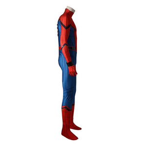 Movie Spider-Man: Homecoming Peter Parker Spiderman Jumpsuit Cosplay Costume with Free Bracers