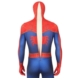 Movie Spider-Man: Into the Spider-Verse Peter Parker Spiderman Jumpsuit Cosplay Costume with Free Headgea