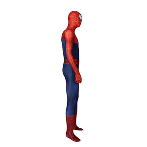 Movie Spider-Man: Into the Spider-Vers Peter Parker Spiderman Jumpsuit Elastic Force Cosplay Costume with Headgear